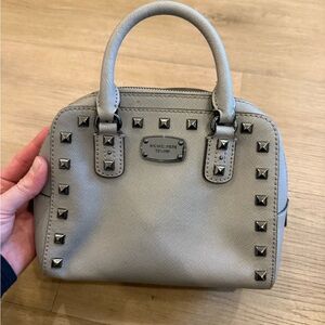 Michael Kors Gray Studded Purse & Crossbody